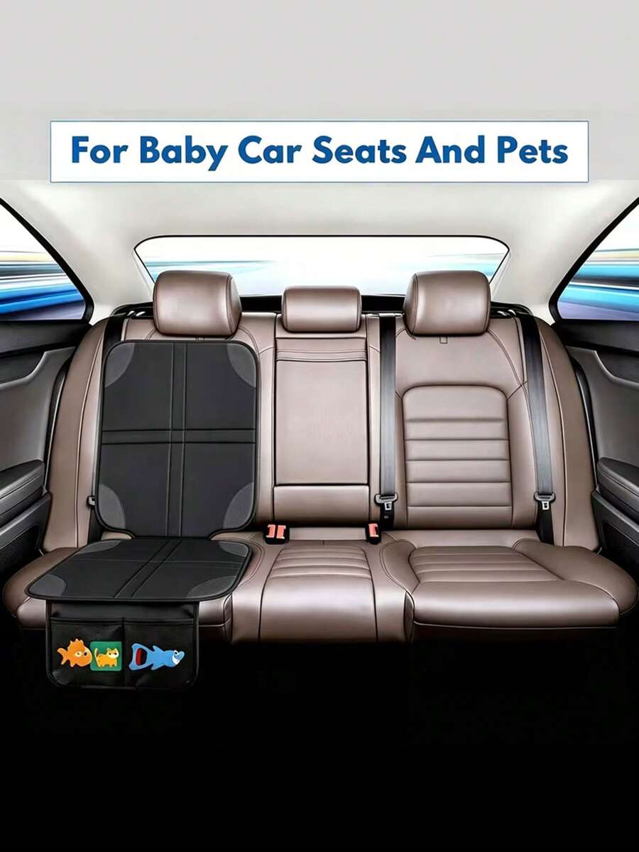 Car Seat Protector, Car Seat Cushion - 600D Oxford Fabric, Large Grain Silicone Non-Slip Seat Pad, Adjustable Webbing Buckle, Car Seat Cover - Multicolor - View 1