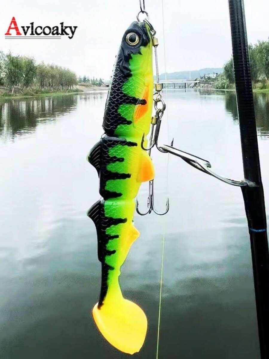 Avlcoaky 1個 16cm/25g 軟塑膠槳尾游餌 釣魚路亞假餌 - 彩色 - 查看 1