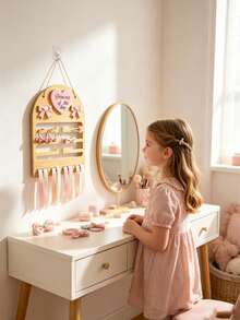 1 Stück Holz Schleife Haarspange Display Aufbewahrungsständer, Neugeborenen Essentials, Mädchenzimmer Dekoration, Schlafzimmer Essentials, Kinderzimmer Haarzubehör - Verschiedenfarbig - Übersicht 5