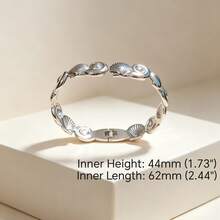 YUZENG 1PC Stainless Steel Spring Open Bangle, Ocean Style Shell & Conch Linked Bracelet, Hypoallergenic, Ideal For Beach Vacation, Daily Commute & Gifting - Seashells and Conches - View 5