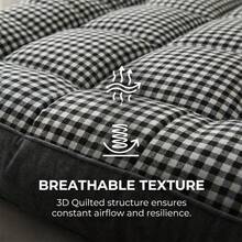1pc Solid Color Soft & Comfortable Mattress Pad, Japanese-Style Floor Mattress, Hotel Quality, Elastic Corner Straps, Thick & Fluffy, Single/Double/Queen/King Size, Suitable For All Seasons, Breathable Tatami Mat, Foldable & Rollable Sleeping Pad, Suitable For Camping, Dorm, Guest Room, Easy To Clean, Large Mattress - Grey - View 9