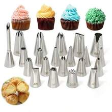 Stainless Steel Piping Tips Set, Reusable Cake Decorating Nozzles For Frosting, Cupcakes, Cookies And Pastries, DIY Baking Tools & Kitchen Essentials - Multicolor - View 7
