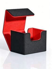 Trading Card Game Card Box, MTG Commander Card Box, Can Hold 100+ Single-Sleeved Cards, Leather Magnetic Card Storage Box, Suitable For TCG, CCG, And Other Cards. - Multicolor - View 3