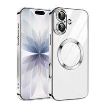1 Stück Hadaasi Silber Magnetische Elektroplattierte Transparente Kabellose Lade Handyhülle Kompatibel Mit Apple 17e/17pro/17promax/17Air/17/16pro/16promax/16plus/16/16E/SE4/15pro/15promax/15plus/15/14pro/14promax/14plus/14/13pro/13promax/13/12pro/12promax/12/11promax/11/11pro - Silber - Übersicht 3