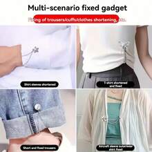 4 Stücke/2 Stücke/1 Pack Damen Hemdenclips mit Schmetterling- & Herz-Dekoration - Ärmellänge schnell anpassen, geeignet für Hemden, Kleider und Hosen, elegantes Design, in mehreren Farben erhältlich, mit Schmetterlings-Dekoration - Verschiedenfarbig - Übersicht 7