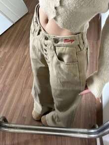 Women Jeans - Khaki - View 3