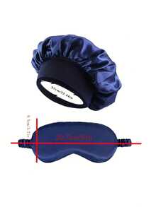 Women'S Sleep Cap Set, Satin Sleep Cap, Curly Hair Night Cap With Eye Mask Wide Strip And Eye Mask - Multicolor - View 5