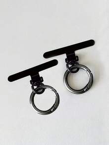 12/3 piezas Clip de metal giratorio ultra delgado, conector de acero inoxidable, anillo soporte para teléfono, puede conectar cordón y colgante para teléfono, apto para varios smartphones, duradero - Multicolor - Ver 16