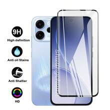 3-In-1 Set For Reno15 F - Bling Faux Pearl Heart Feather Pattern Phone Case + Tempered Glass Screen Protector + Lens Protector, Shockproof Soft TPU, Aesthetic Glitter Design, Anti-Scratch & Drop Protection - Black # YS3IN1 - View 2