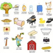 hoojojo 19件套毛氈組,以繪本故事《如果你給豬一塊鬆餅》為主題,圍裙式戲劇表演教學輔助工具、說故事玩具、創意教學教具、文具與裝飾品,適用於居家、教室及辦公室 - 彩色 - 查看 12
