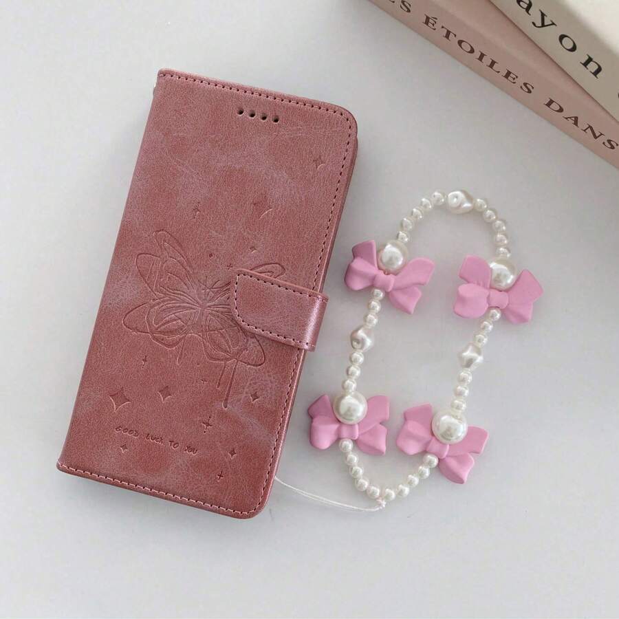 Buckle Calf Skin Texture Flip Cover Shockproof Phone Case + Kickstand Phone Case + Quality Printing Craft + A Complete Set Of Phone Cases Compatible With Apple 17promax/15promax/14promax/13promax/12promax/11promax/XSMAX/7/8PLUS Compatible With Apple 11/12/13/14/15promax .Galaxy S10/20/21/22/23S24U/A05/A14/A24/A25/A34/A54 Series Redminote11/12/13pro /HONOR 70/90/X7/X8/X6/X9AB Series Phone Case Models - Pink - View 1