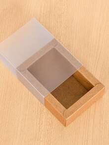 Caja de cajón de acrílico transparente personalizada | Caja de regalo de caramelos con lámina de oro para bodas y fiestas | Caja de embalaje con logotipo - Multicolor - Ver 11