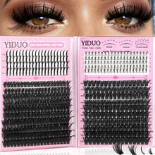 YIDUO 980pcs 6-Style Mixed Cluster Eyelash Extension Set, 80D-300D Pointed Base Dense D Curl Lashes 5-20mm, Complete DIY Kit With 2 Bottles Of Adhesive & Sealer, Remover, Tweezers And Brush, Suitable For Home Use - Multicolor - View 11
