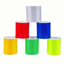 1pc Adhesive Reflective Warning Grid Sticker - A - View 5