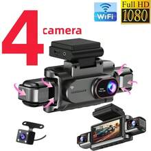 4-Channel Dash Cam, Front, Rear And Interior Monitoring, Dual Left And Right Cameras For Cars, With Night Vision, G-Sensor, WDR, Loop Recording, Motion Detection, Supports Wi-Fi Connection, Car Accessories, Battery Capacity: 150mAh - A - View 7