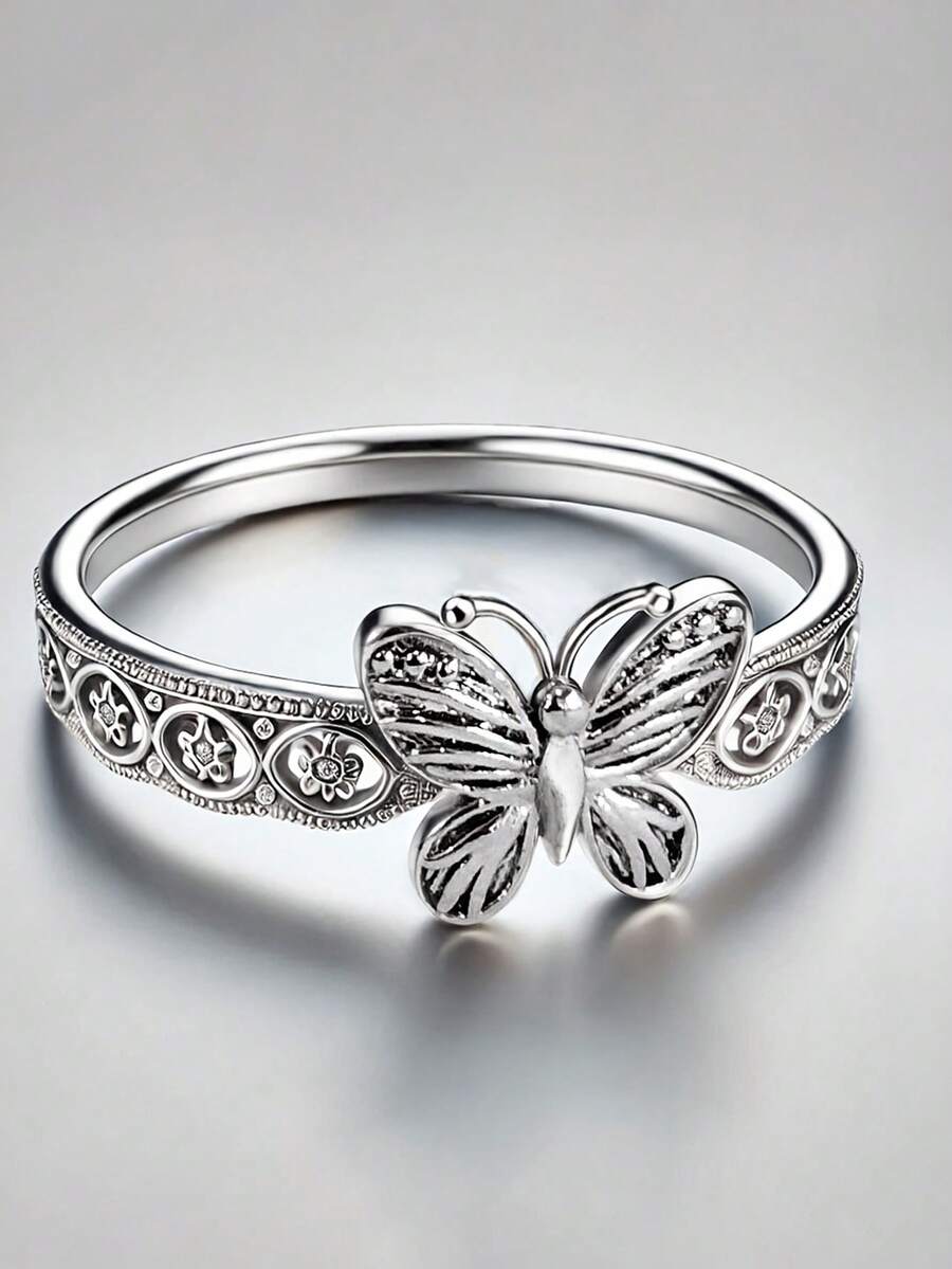 1 pezzo Anello elegante in zirconia cubica, adatto per le donne, ideale per matrimoni, fidanzamenti, feste di anniversario, regalo di San Valentino - 1# - Visualizzare 1