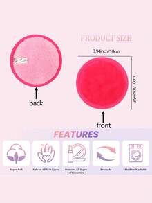 1 pieza Esponja holgada ultra suave de doble efecto, lavable a máquina, herramienta de limpieza reutilizable, adecuada para lavar la cara, limpiar, quitar el maquillaje, todo tipo de pieles - Multicolor - Ver 11