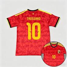 26-27 World Cup Belgium National Team Home Jersey Custom Print Fan Version Quick Dry Short Sleeve Football Shirt - #3 - 查看 1