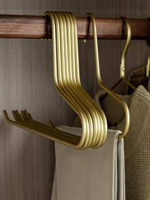 Aluminum Alloy L-Shaped Non-Slip Pants Rack For Home, Shopping Mall, Dormitory And Family - Gold - View 1