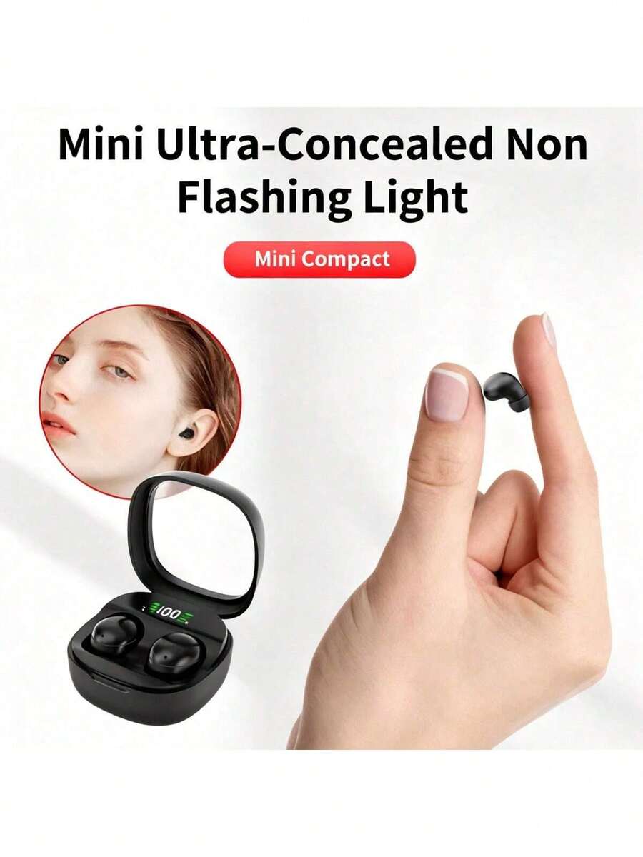 超輕巧 TWS Mini 入耳式耳機，輕量化觸控耳機，支援 USB-C 充電，相容 iOS 與 Android，健身音訊設備，時尚設計，塑膠材質，適合活力生活，現代輕量耳機