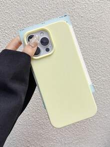 1個純奶油黃TPU + 液態矽膠手機殼 - 防黃變且柔軟保護，適用於iPhone11/11PROMAX/12/12PRO/12PROMAX/13/13PRO/13PROMAX/14/14PRO/14PROMAX/14PLUS/15/15PRO/15PROMAX/15PLUS/16/16pro/16promax/16PLUS/17/17pro/17promax - 黃色 - 查看 3