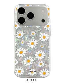 GIIPPA 1個貝殼圖案底部與碎花設計手機殼，Phone 17 Pro Max 手機殼，相容於 Phone 16 Pro Max、15 Pro Max、14 Pro Max，韓系高端時尚趣味手機殼，相容於 11/12/13/14/15/16 Pro Max Plus，優雅設計適合男女，聖誕節、情人節、復活節、婚禮季和生日送女友的完美禮物！ - 彩色 - 查看 1