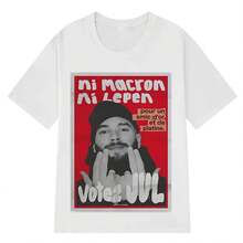 Camisetas con gráficos de moda del rapero francés Vote JUL, camiseta de hip-hop para hombres y mujeres, camiseta informal de manga corta, ropa de calle - Multicolor - Ver 1