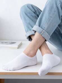 1/15 Pairs Unisex Solid Color Boat Socks, Invisible Socks, Soft & Comfortable, Casual Breathable Versatile, Suitable For Daily Wear, Festivals, Outdoor Sports, Spring/Summer - Multicolor - View 3