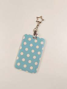 1pc Polka Dot Pattern Fashionable Personalized Retractable Card Holder, Whale Shark Print Keychain Pendant Bag Charm, Student ID Bus Card Protective Sleeve, Suitable For Office Workers And Students Daily Use - Rectangle - View 14