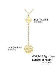 LIKGREAT 1pc Double Amulet Protection Necklace Knot Pentagram Four-Character Stainless Steel Protective Jewelry Wholesale - Fashion Series - View 13
