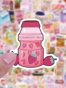 100 Pegatinas de Bonificación de Aperitivos Coloridas - Pegatinas Creativas para Decoración de Cuaderno de Escritorio - Multicolor - Ver 3