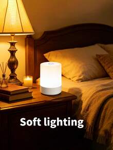 1 pièce Veilleuse LED, Gradation tactile, Interrupteur tactile, Changement de couleur tactile, 3 couleurs/16 couleurs, Lampe de chevet, Alimentée par USB et rechargeable (batterie 800 mAh), Couleur et luminosité de la lumière réglables, Éclairage doux à gradient, Lampe de chevet à commande tactile, Convient pour la nurserie, la chambre à coucher, le couloir, le salon - lampe de chevet - Voir 2