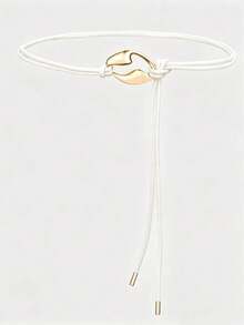 1 Elegant Dress Belt, Thin PU Belt With Gold Buckle - A - View 13