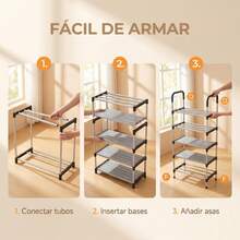 6-Tier Shoe Organizer Rack, Sturdy Metal Shelf For 18 Pairs - 查看 3