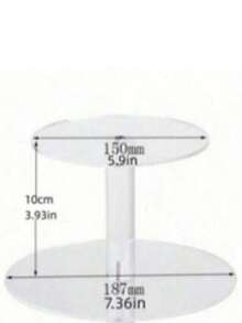 Round Acrylic Cake Display Stand, Multi-Tier Dessert & Food Rack For Wedding, Birthday Party - Clear - View 18