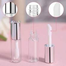 1.2ml Transparent Small Refillable Empty Lip Balm Tube Lip Gloss Bottle Women DIY Cosmetics (Black - Multicolor - View 3