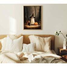 Fantasmas de Halloween Arte de pared Academia oscura Decoracin de pared Pster de fantasmas en bosque mgico para Halloween Sala gtica Imgenes de arte gtico clsico, lona impreso para colgar en el - Marrón + 16L"x24W" posters - Ver 6