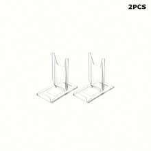 2/4/6PCS Support d'affichage en acrylique réglable, convient pour les assiettes, les portefeuilles, les pochettes, les photos, les assiettes, les livres, les consoles portables Game Boy et les manettes, les cartes, les cadres photo, pour la collection d'art, les fournitures de bureau à domicile et les décorations de fête - transparent - Voir 13