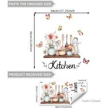 Wall Sticker - Floral Kitchen Shelf - View 6