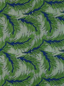 African Wax Print Fabric, Lime Green Navy Botanical Leaf Ankara Cloth, Smooth Breathable Textile For Dress, Skirt, Headwrap, Sewing, Quilting, Patchwork, Crafts, Party Decor, DIY Fashion - 1 - View 4