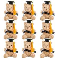 Wholesale Small Graduation Bears, 4 Inch Graduation Plush Toys with Diploma, Class of 2026, Graduation Party Decorations, Gifts - Negro - Ver 5