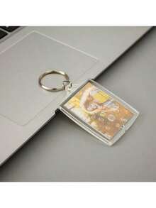 5/10/20/30Pcs Party Gift Creative Transparent Heart & Square Photo Frame Keychain Shell Acrylic Material Keychain Pendant Suitable For DIY Craft Enthusiasts, Placing Photos Of Loved Ones And Children, Phone And Car Key Pendant Decoration, Sister Gift, Christmas Gift - Multicolor - View 7