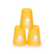 YJ 12pcs Fast Stacking Cups Transparent Stacking Game Fun Indoor Game Stacking Cups Speed ​​Cup Training Quick Reaction - Naranja - Ver 3
