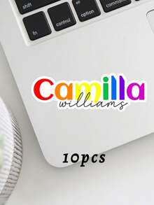 10pcs Customized Name Labels/Back To School Supplies/Water Bottle Waterproof Stickers/School Essentials/School Waterproof Name Labels/Personalized Name Stickers/Suitable For College Students Laptop Lunch Box Phone Case Etc, Gift Ideas - Multicolor - View 11