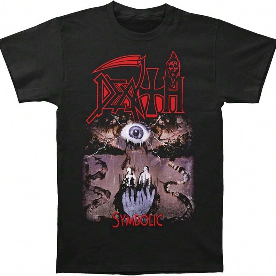 Death Symbolic Fashion O Neck Men T-Shirt - Black - View 1
