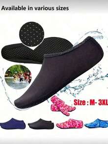 1 đôi/3 đôi giày đi biển unisex, giày lặn mềm, giày đi nước chống trượt chống cắt kiểu đi chân trần - Nhiều màu - Xem 6