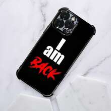 Funda para Teléfono - 1 pieza Funda para Teléfono "I Am Back" con Proceso de Galvanoplastia, Cubierta Protectora con Amortiguación Reforzada y Prevención de Colisiones, Adecuada para iPhone 17 16 15 14 13 Pro Max. - Negro - Ver 6