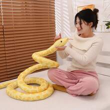 Big Size Simulated Python Plush Toys Giant Cobra Snake Long Stuffed Pillow Home Decoration Exquisite Birthday Christmas Gifts for - pitón - Ver 3