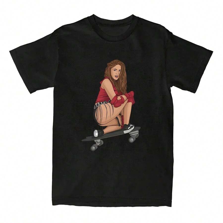 Las chicas les gustan mis camisetas camisetas con patrones de cantantes camisetas de manga corta de verano - Multicolor - Ver 1