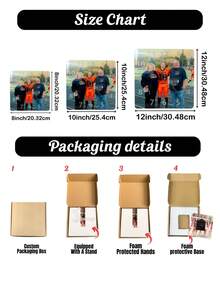 Jam Foto Akrilik Kustom, Jam Meja dan Dinding Persegi yang Dipersonalisasi, Dapat Mencetak Foto Anda untuk Dekorasi Kantor dan Rumah, Jam Foto Pasangan Kustom, Hari Ayah, Ulang Tahun, Pernikahan, Jam Kenangan Keluarga yang Dipersonalisasi - MultiWarna - View 3